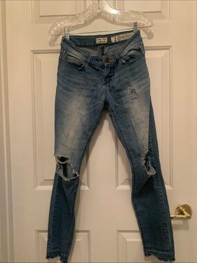 Indigo Rein Light Blue Ripped Skinny Jeans